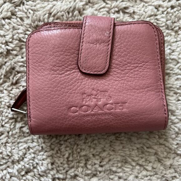 Coach Vintage Kelsey Satchel Pink Pebbled Leather Crossbody Purse w/ Wallet - Picture 12 of 16